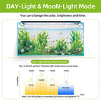 Full Spectrum Aquarium LED Light with Remote (30–60cm, IP68)