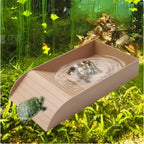 Reptile Bathing Pool with Ramp — Water Dish for Turtles, Snakes & Bearded Dragons