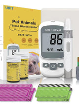 Pet Blood Glucose Monitor Kit for Dogs & Cats - Pain-Free No-Coding System