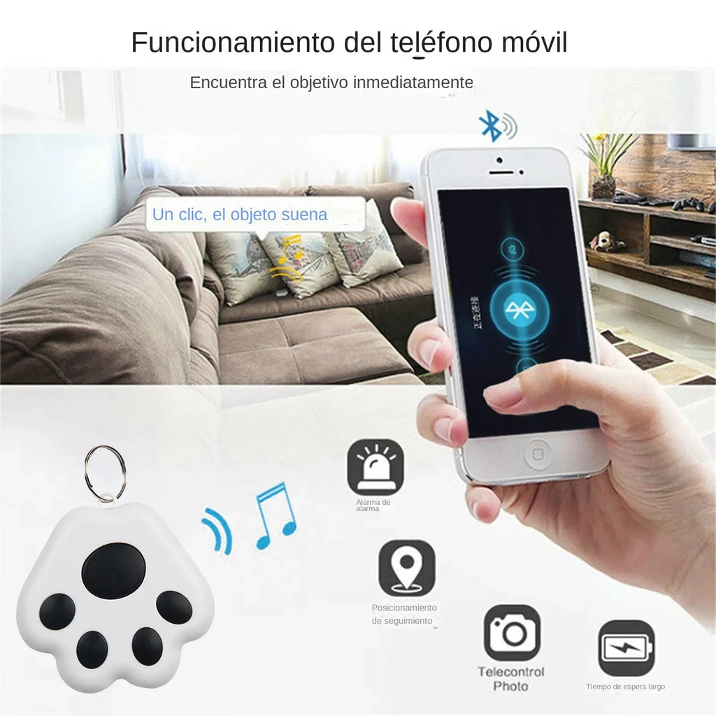 Paw-Shaped Mini Bluetooth GPS Tracker for Pets, Kids, Wallets & Keys