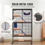 4-Tier Rolling Ferret Cage — Large Critter Cage with Ramps & Hammock