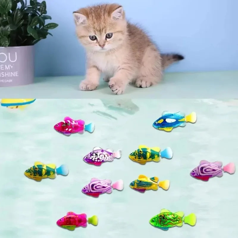 LED Swimming Robot Fish Cat Toy