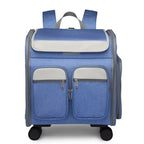Luxury Foldable Wheeled Pet Trolley Carrier Bag with Telescopic Handle — Approved Travel Case