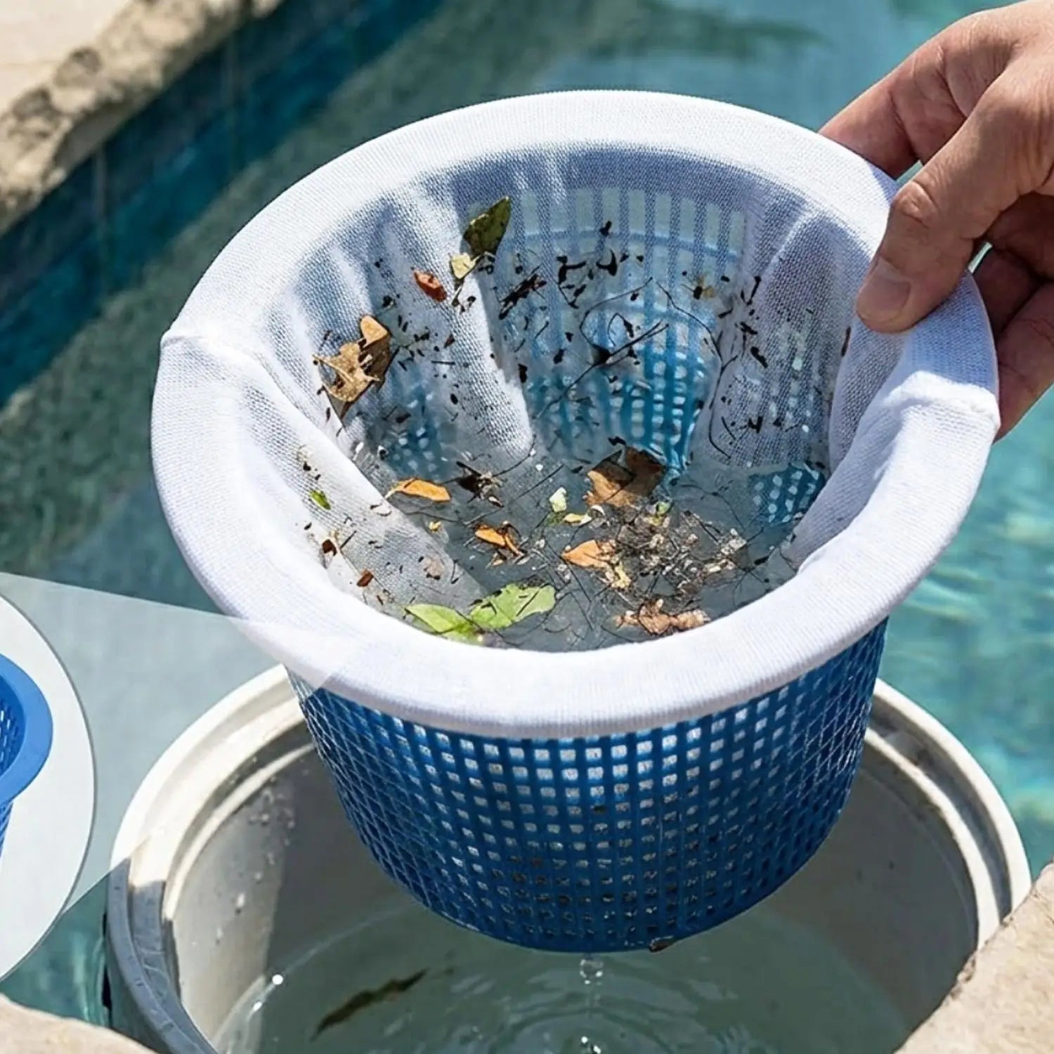 Pool & Tank Skimmer Socks (Reusable, 100 Mesh, Fine Filter)