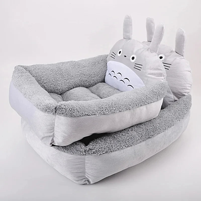 Plush Cartoon Sofa Pet Bed