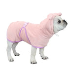 Hooded Dog Bathrobe — Adjustable Microfiber Coat for Bath & Winter