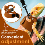 Reptile Leash & Harness Set — 3 Adjustable Sizes for Bearded Dragons