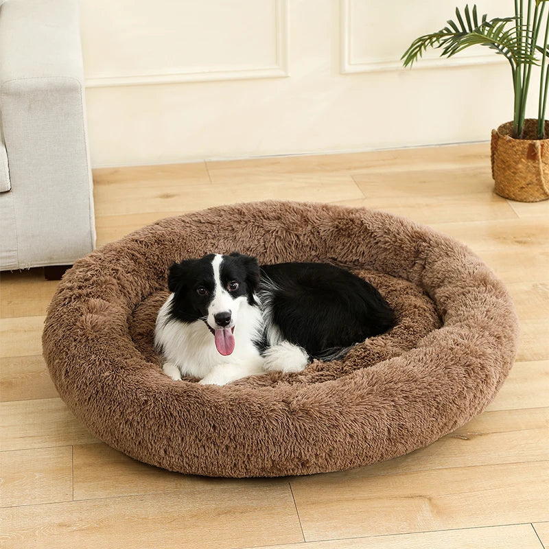 Long Plush Pet Sleeping Basket