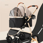 Modern Lightweight Portable Separable 4-Wheel Pet Stroller for Dogs & Cats — Foldable Outdoor Cart