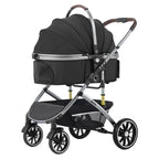 Bello Pet Trolley Stroller for Dogs & Cats — Multi-Function Travel Cart with Carrier Compartment