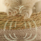 Portable Rattan & Seagrass Cat Bed Nest, All-Season
