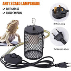 Reptile Heat Lamp Guard — Anti-Scalding Ceramic Lampshade Set, 220V