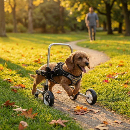 Front Leg Dog Wheelchair Padded Pet Front Leg Wheelchair Mobility Cart Comfortable Long-Lasting for Disabled Dogs
