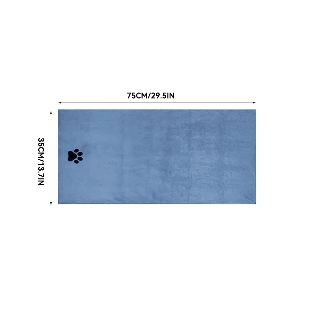 Microfiber Pet Bath Towel — Super-Absorbent Quick-Dry, 2 Sizes