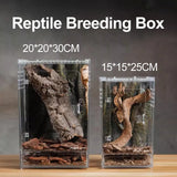 Acrylic Reptile Breeding Box — Clear Ventilated Habitat for Spiders & Insects