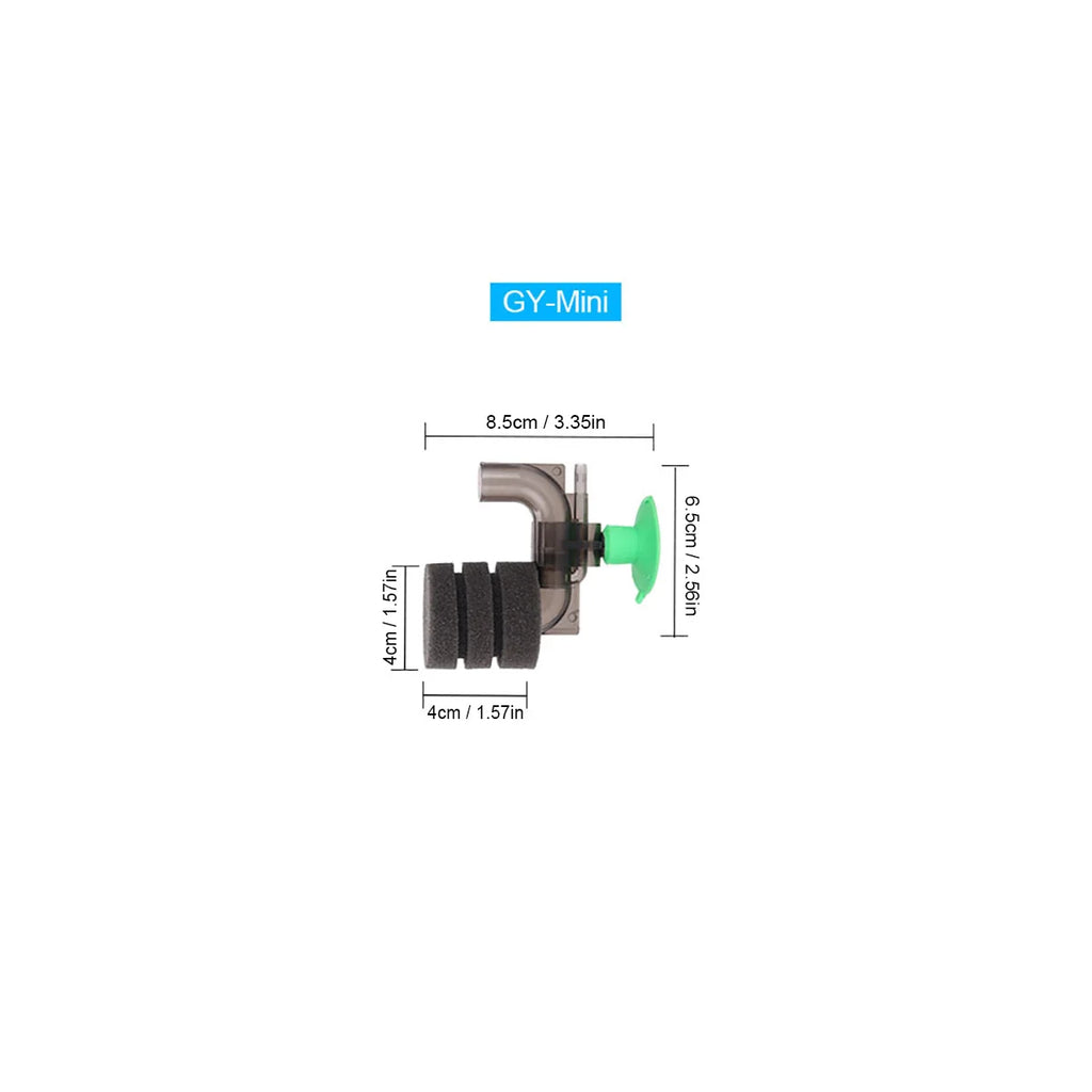 Aquarium Double-Head Sponge Filter (Air-Powered, Dual Sponge, Water Purifying)