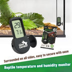 Digital Reptile Hygrometer & Thermometer — Terrarium Habitat Monitor