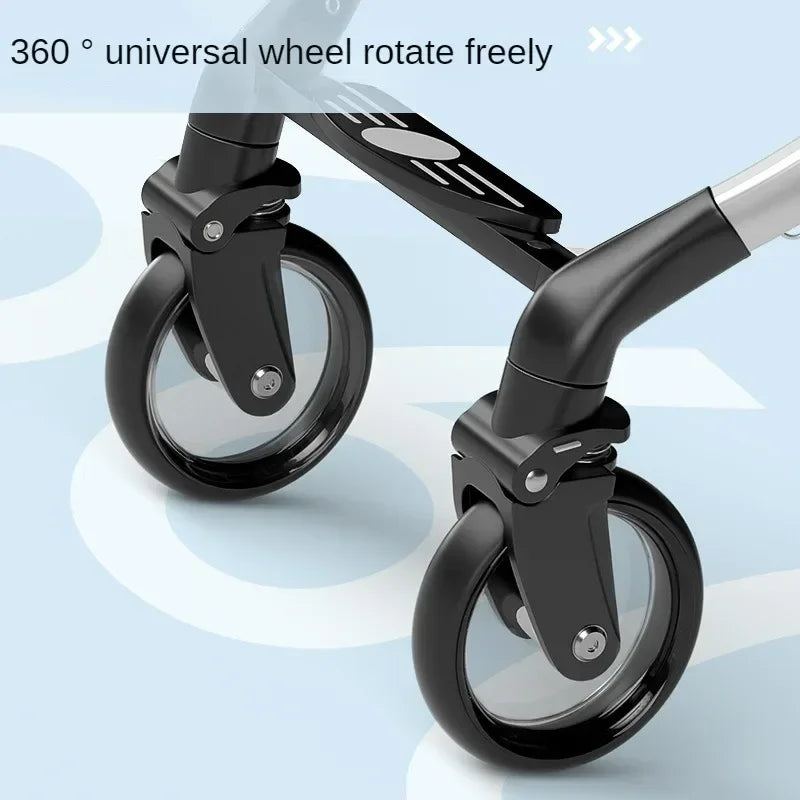 Detachable Aluminum Tube Foldable Pet Stroller Travel Trolley for Cats, Puppies & Dogs — Portable