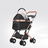 Pet Cart Dog Cat Teddy Baby Cart Outdoor Small Pet Cart Lightweight Foldable Outdoor Travel Stroller Carrier