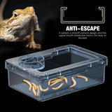 Anti-Escape Feeding & Water Bowl — Keeps Mealworms & Roaches In for Lizards & Geckos