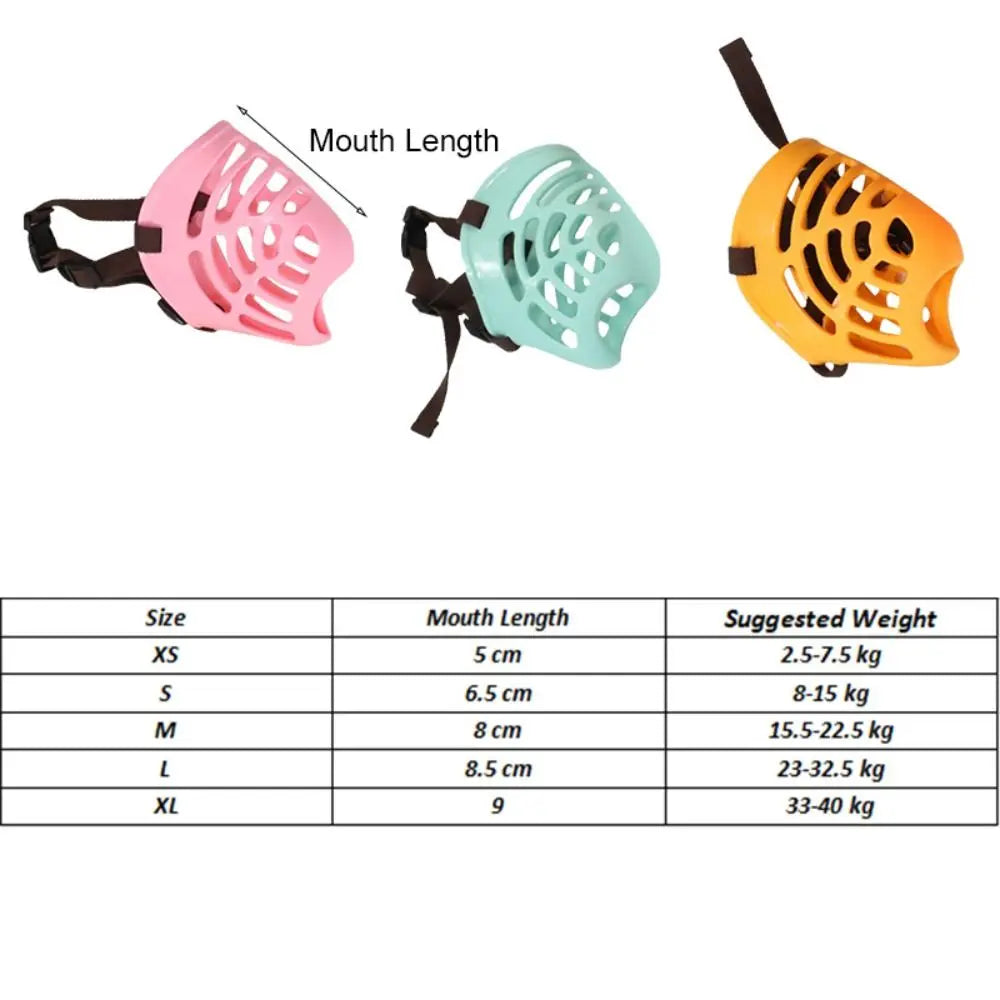 Silicone Dog Muzzle (Breathable Basket, Multi-Size)
