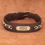 Custom Engraved Leather Dog Collar