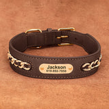 Custom Engraved Leather Dog Collar