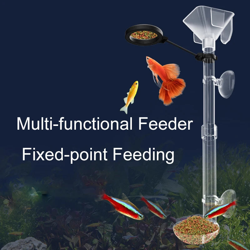 Acrylic Telescopic Aquarium Fish Feeder Tube (Transparent)