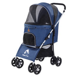 High Quality Folding Removable Four-wheeled Travel Walk Carrier Cats Dogs Pet Stroller for Sale