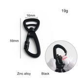 Swivel Locking Carabiner Clip — Auto-Lock Hook for Pet Leashes & Keychains