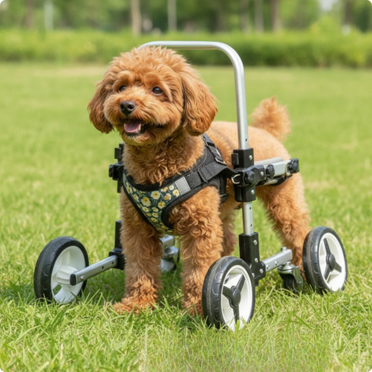 Front Leg Dog Wheelchair Padded Pet Front Leg Wheelchair Mobility Cart Comfortable Long-Lasting for Disabled Dogs
