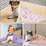 Dog Paw Print Blanket (Soft Plush Pet Blanket)