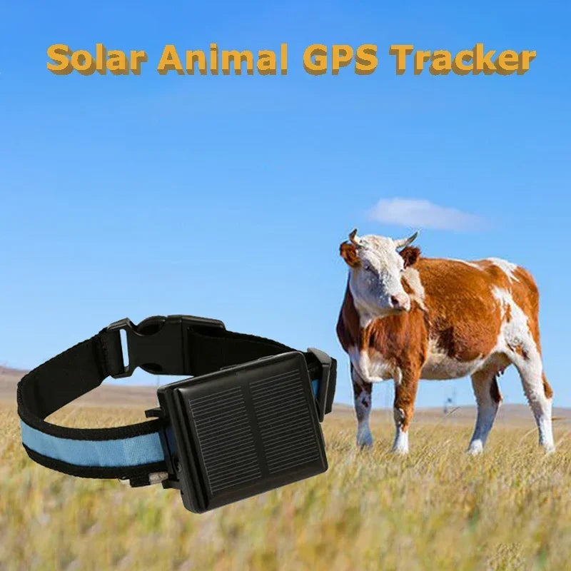 Solar GPS Livestock Tracker with Anti-Removal Alarm for Cattle, Sheep & Horses
