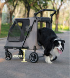 Acrylic Panel Waterproof Breathable Pet Stroller for Small Dogs & Cats
