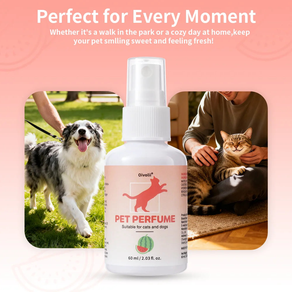 Watermelon Pet Cologne — Long-Lasting Deodorizing Spray for Dogs & Cats