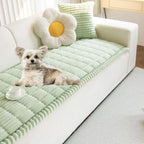 Faux Fur Dog Couch Cover with Non-Slip Backing