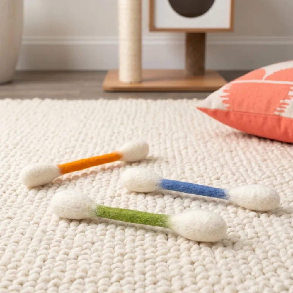 Cotton Swab Cat Chew Toys (6-Pack)