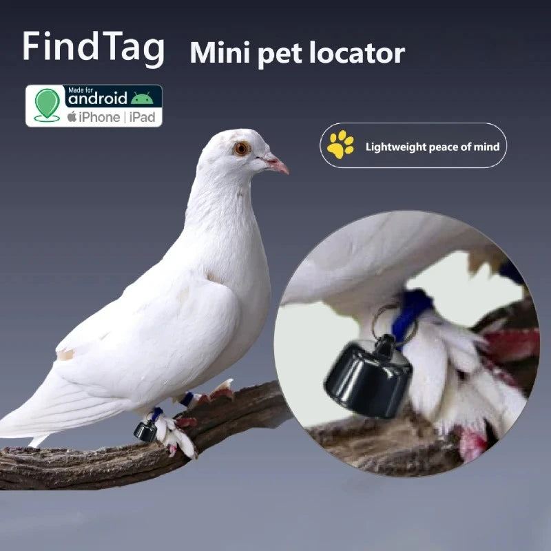 Mini Global GPS Pet Tracker with 3-Day Movement History for Birds, Dogs & Cats