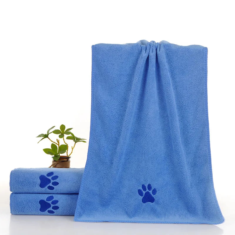 Microfiber Pet Bath Towel — Super-Absorbent, Two Sizes, Machine Washable