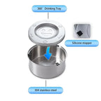 No-Spill Stainless Steel Dog Bowl
