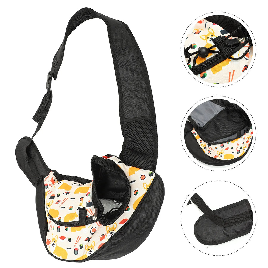 Small Dog Carrier Sling Purse (Breathable Mesh, Oxford, Adjustable Strap)