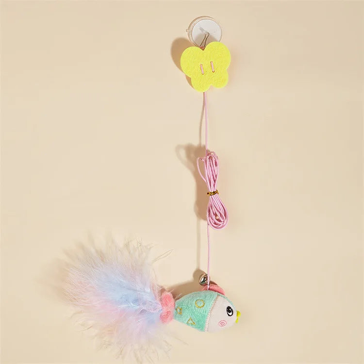 Hanging Simulation Bird & Insect Cat Toy — Self-Play Teaser Wand Toy for Kittens