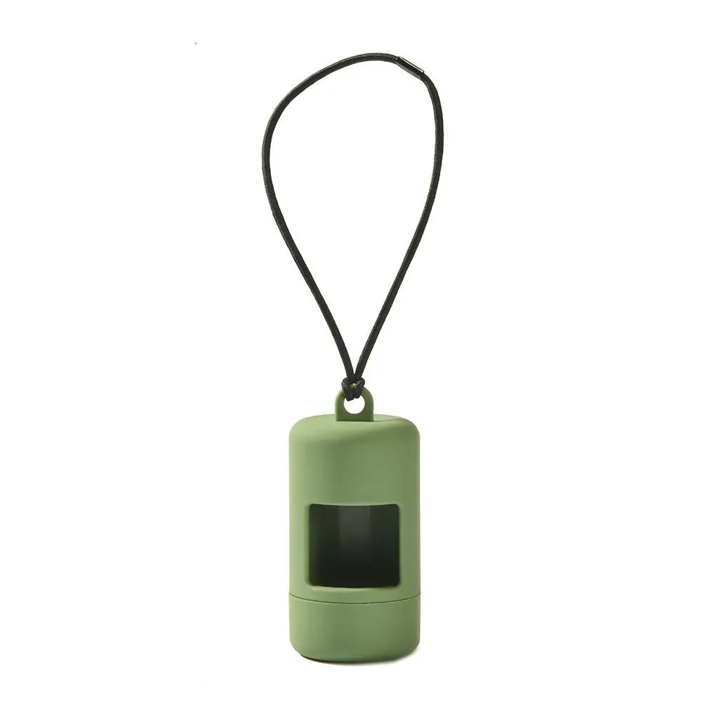 Dog Poop Bag Holder with Hanging Rope (Candy Color, Durable Plastic)