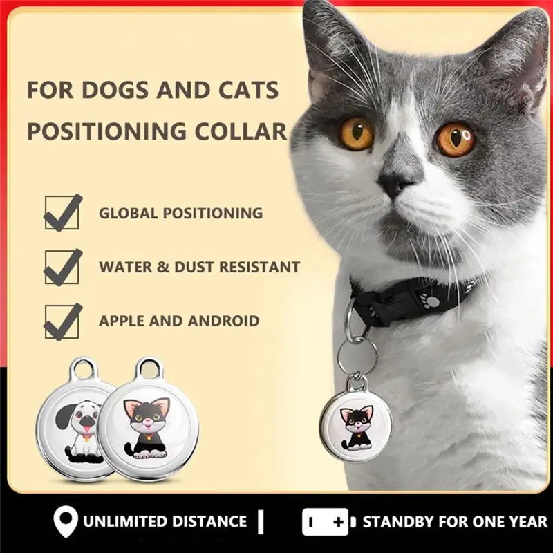 A84E Bluetooth Smart Wearable GPS Pet Tracker Collar - Waterproof Real-Time Anti-Loss