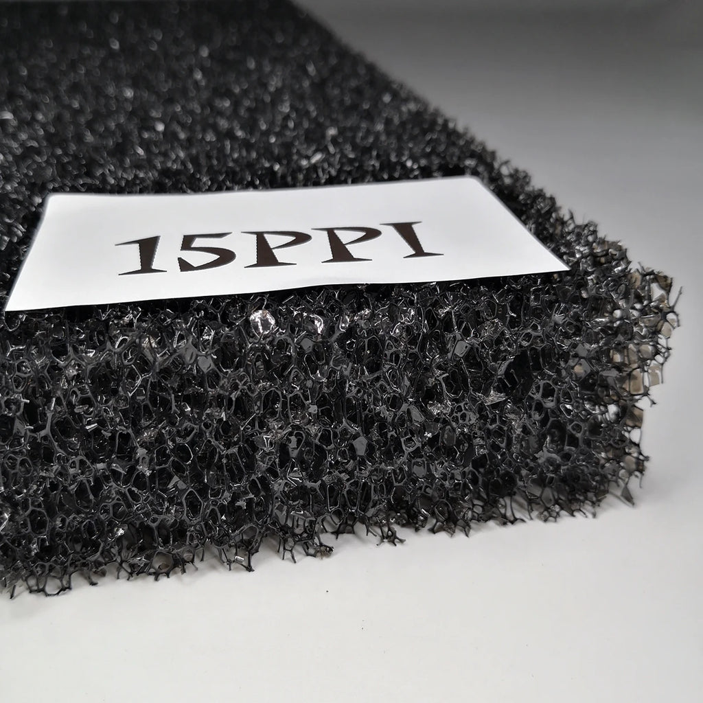 Aquarium Biochemical Filter Foam Sponge (15–50 PPI, Black, Cut-to-Size)