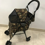 Fashion Universal-Wheel Pet Stroller — Lightweight Foldable Dog & Cat Cart with Modern Design