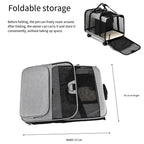 Double-Layer Pull-Out Pet Backpack with Single Shoulder & Handheld Straps for Cats & Dogs