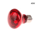 UVA Red Glow Reptile Heat Bulb — Day & Night E27 Basking Lamp, 25W–100W