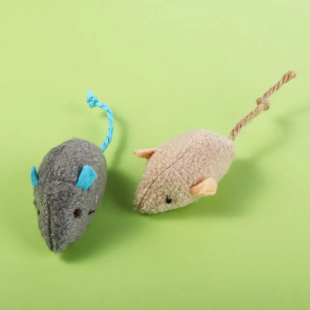 2-Pack Random Color Catnip Simulated Mouse Cat Toys — Interactive Training Toys for Kittens