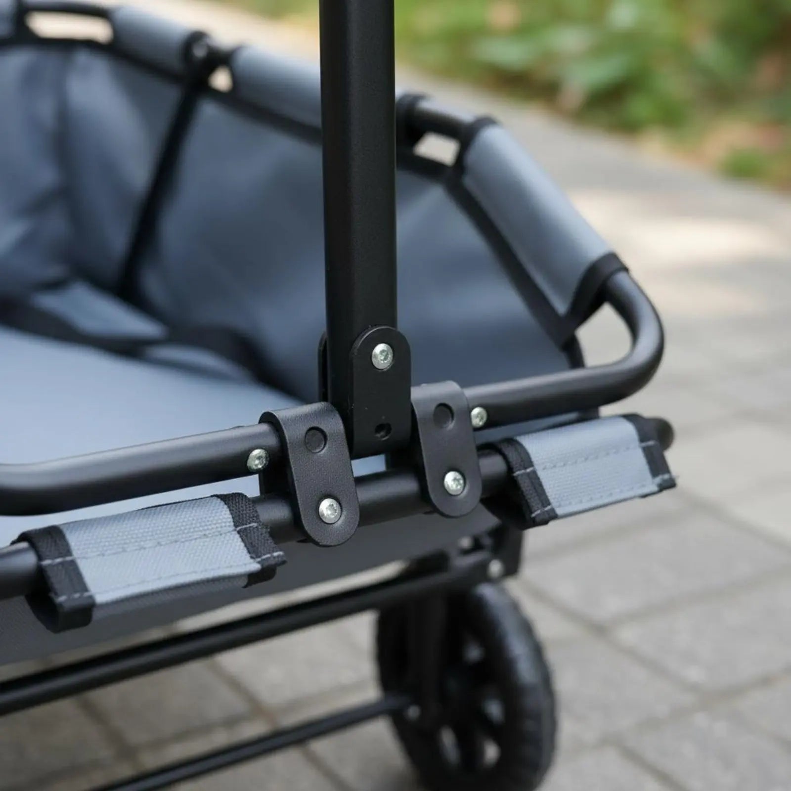 Lightweight Foldable 4-Wheel Pet Pull Wagon with Adjustable Handle for Dogs